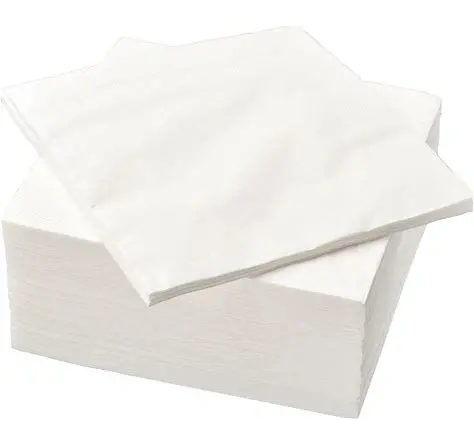 Serviette 1 P 33X33 blanc HY00288