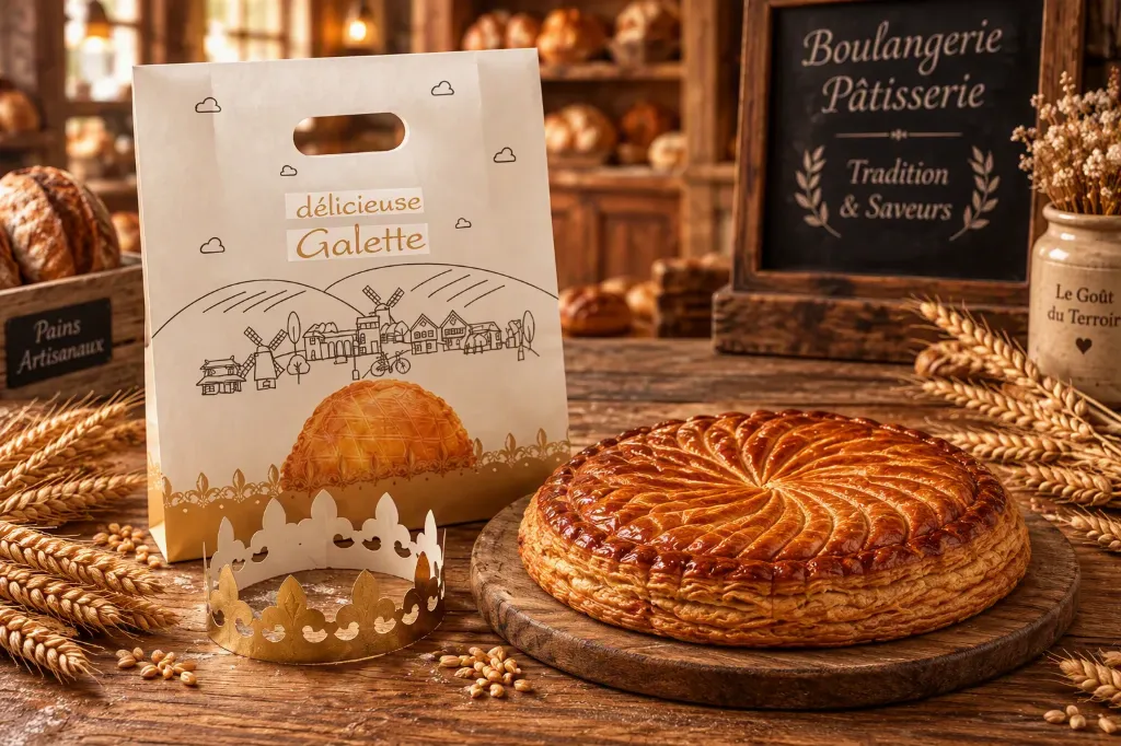 [00455.185104 DG] Sac galette des rois avec poignée 100p