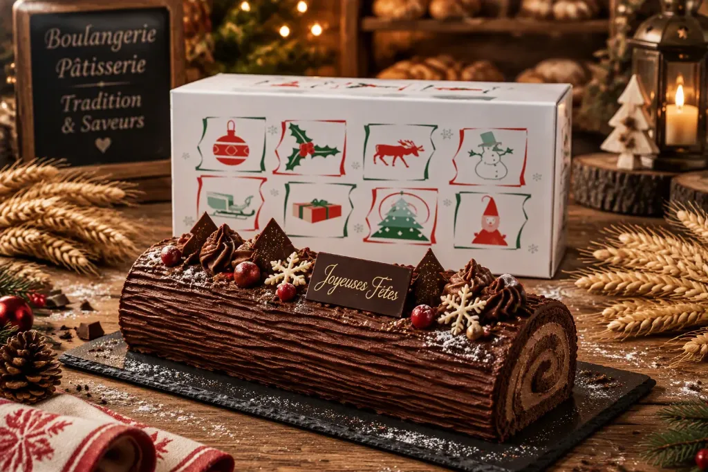 [00165.BU35PPT] Boîte bûche 35x14x12cm standard 50p