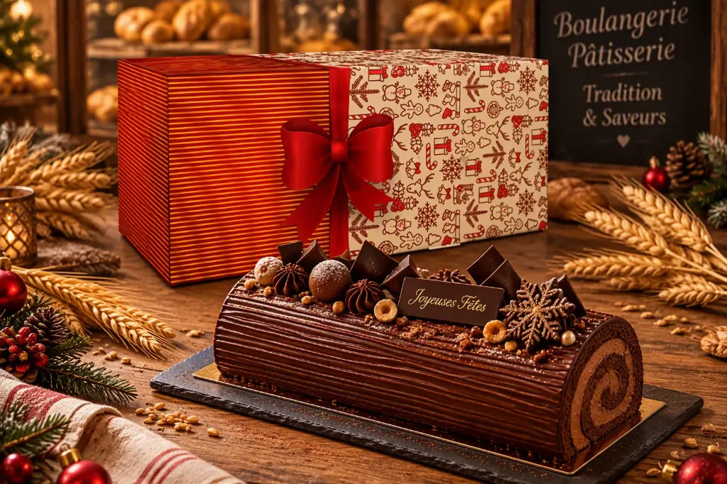 Boîte bûche 17x14x12cm Nœud 50p