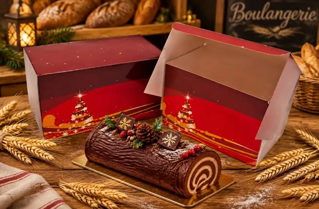 [00531.BU40CT] Boîte bûche 40x14x14cm Christmas Tree 50p