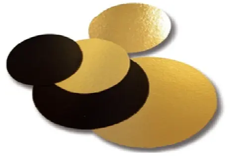 [00504.7R18] Rond or/noir 18 cm  100P