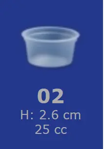 Ravier cristal cup 25 cc 1000p