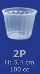 [00017.2P] Ravier cristal cup 100 cc 2P 1000P