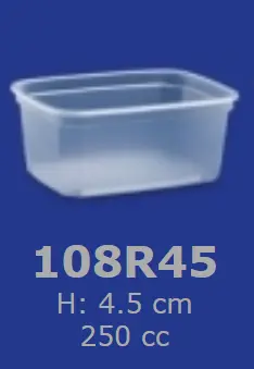 Ravier transparent 250 cc 108R45  1000P