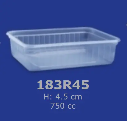 [00017.183R45PP] Ravier transparent micro onde 750 cc 183R45PP 250P