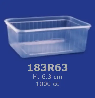 Ravier transparent micro onde 1 L 183R63PP 250P