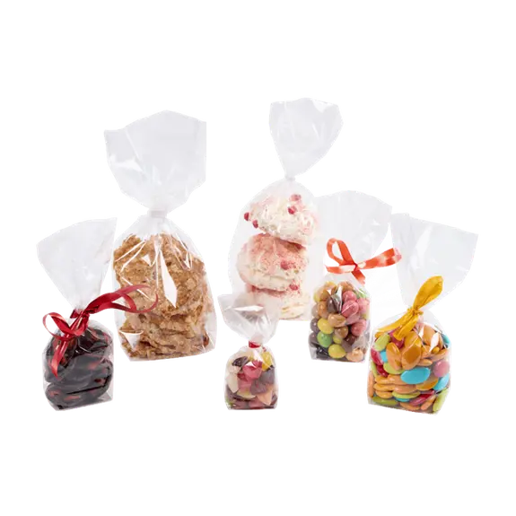 Sachet transparent fond plat 60+50x200 mm