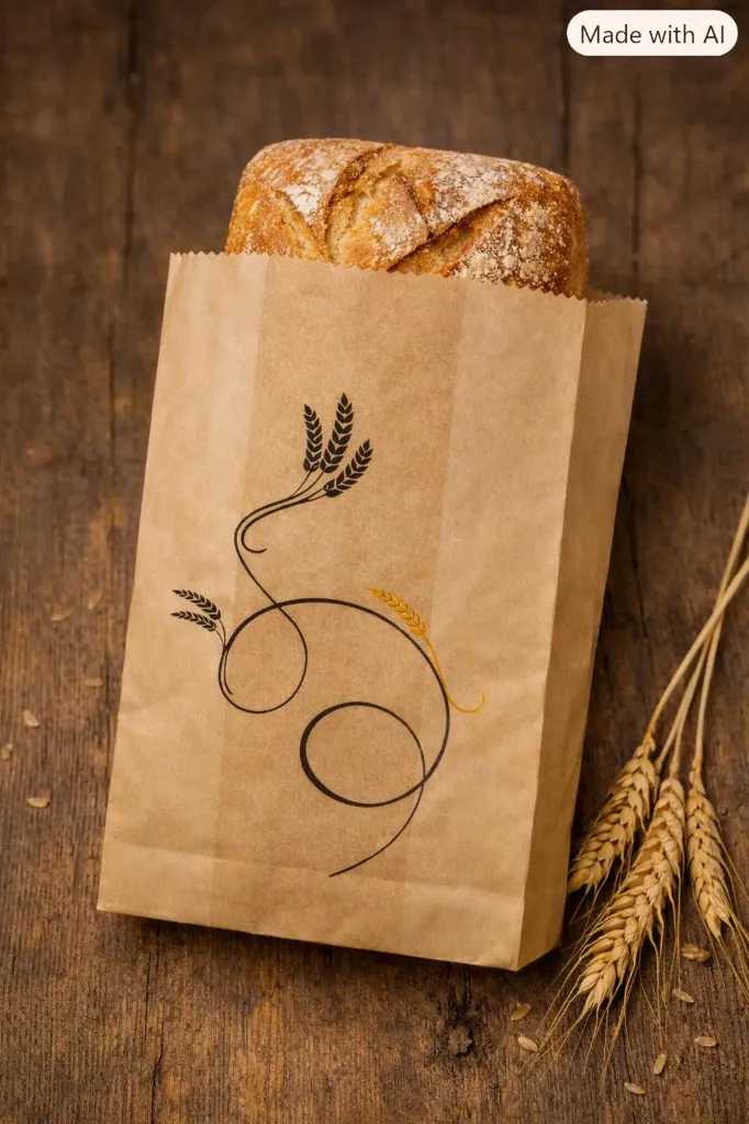 Sacs à pain kilo rond paraffiné kraft brun (22.5x10.5x40.0) 12.5KG