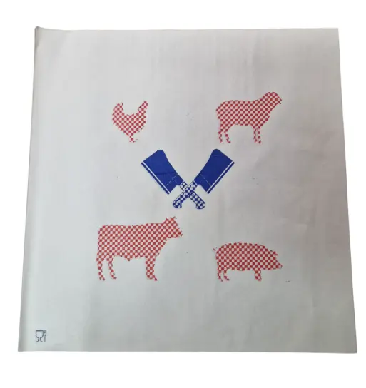 Feuilles de Monolux boucherie 32x33 cm