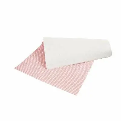 [00066.DUVICHY3233] Feuille duplex en papier/HDPE recyclé 60gr/m² - rouge vichy/blanc - 32x33cm